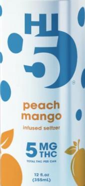 Hi 5 Thc 3mg 4pcan - Peach Mango (4 pack 12oz cans) (4 pack 12oz cans)