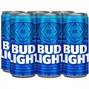 Budweiser - Bud Light-Lager (6 pack 12oz cans) (6 pack 12oz cans)