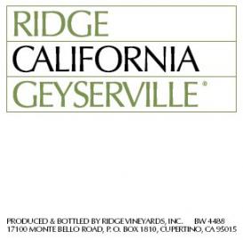 Ridge - Geyserville California 2021 (750ml) (750ml)