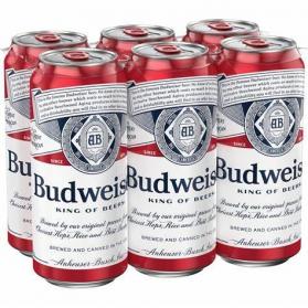 Budweiser - Bud Beer (6 pack 16oz cans) (6 pack 16oz cans)
